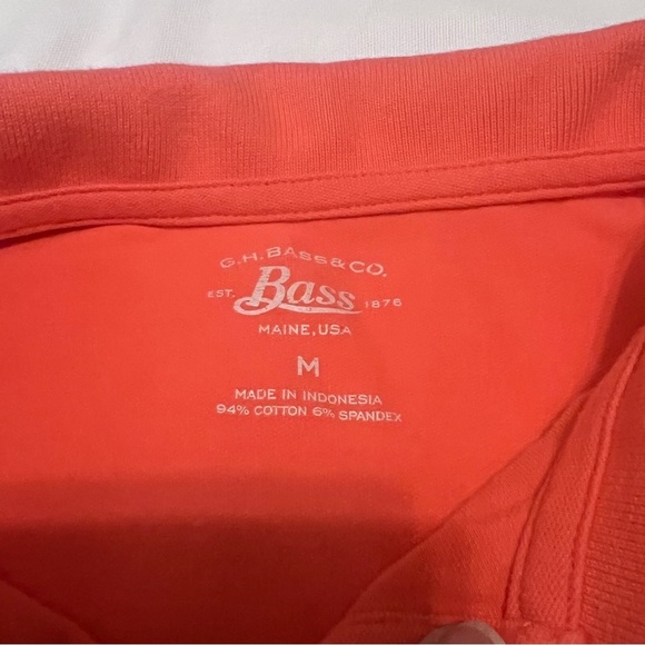 Bass Women Polo Cotton Shirt 3/4 button Size Medium - Picture 2 of 7